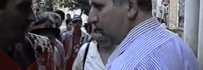 Sighetu Marmației 1998-Protest la primarie-Foto